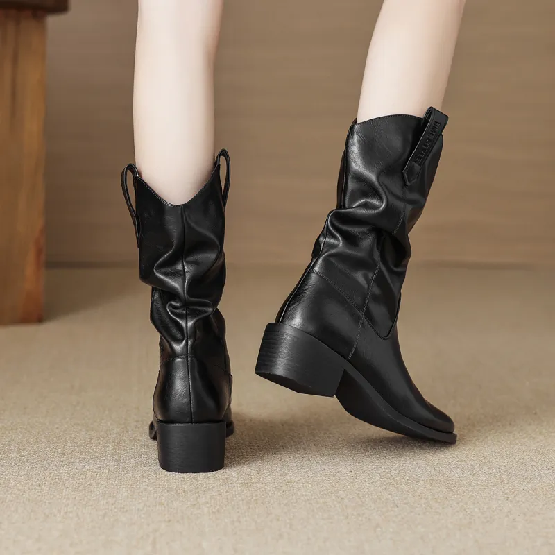 【dme】 Ankle Boots 4.8CM Women's Black-5