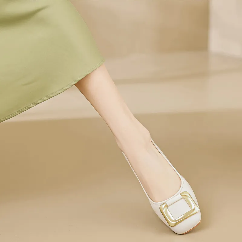 【dme】 Casual Single Shoes 2.5cm Women's Ecru-2