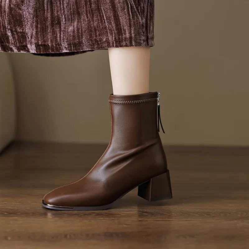 【dme】 Ankle Boots Women's Brown-2