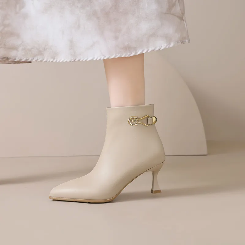 【dme】 Ankle Boots Women's Milk Coffee-4