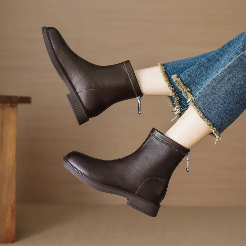 【dme】 Ankle Boots Women's Brown Red-5