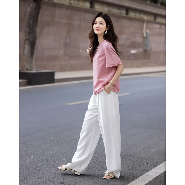 【dme】 Shirt Women's Leather Pink-4