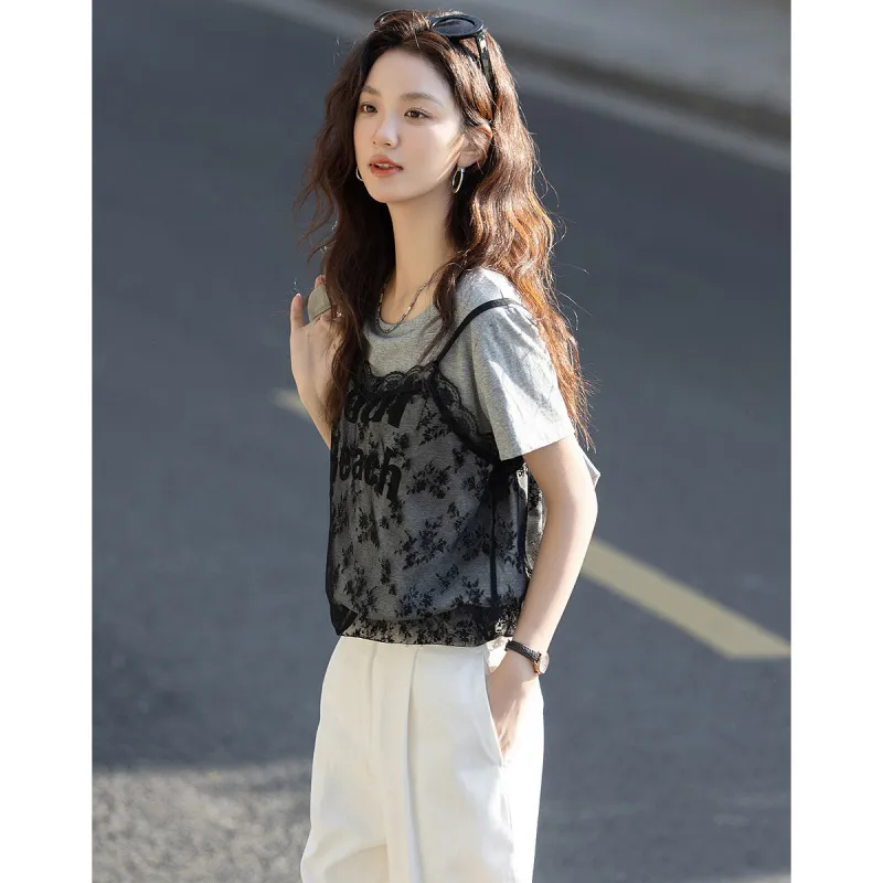 Dme T Shirts Women's Light Heather Gray-1