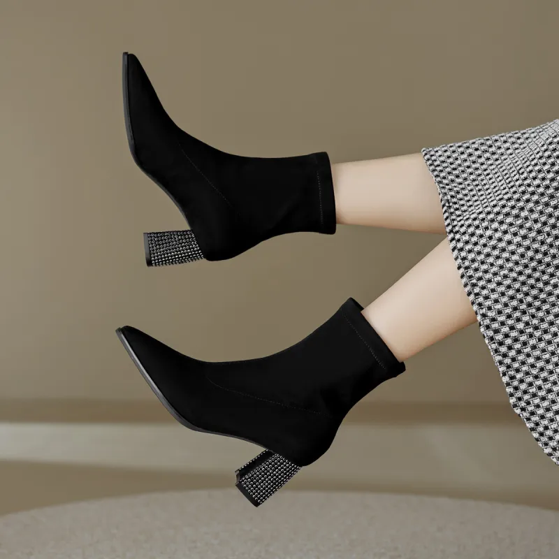【dme】 Ankle Boots 6.5cm Women's Black-3