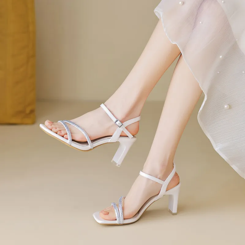 【dme】 Strap Sandals 7.2cm Women's Ecru-2