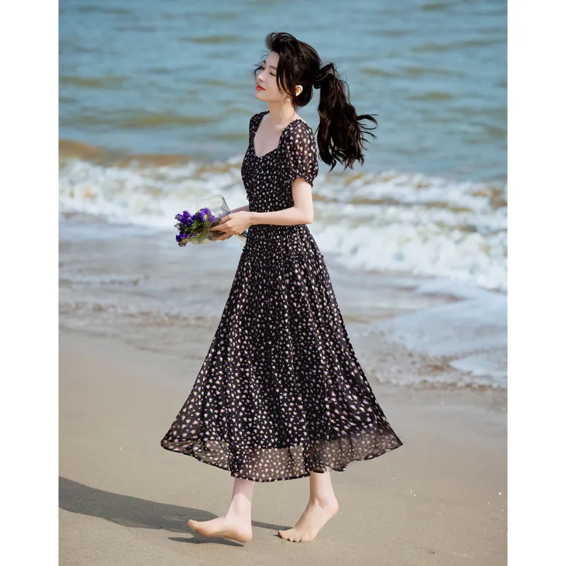 【dme】 Short Sleeved Dress Women's-1