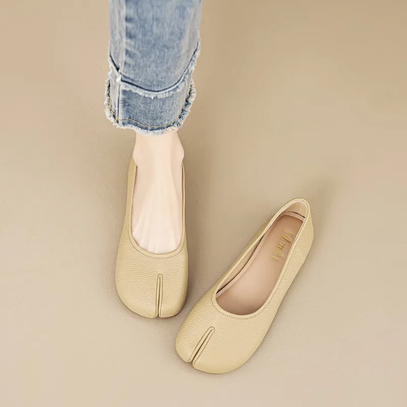 【dme】 Casual Single Shoes 1.2cm Women's Milk Coffee-1