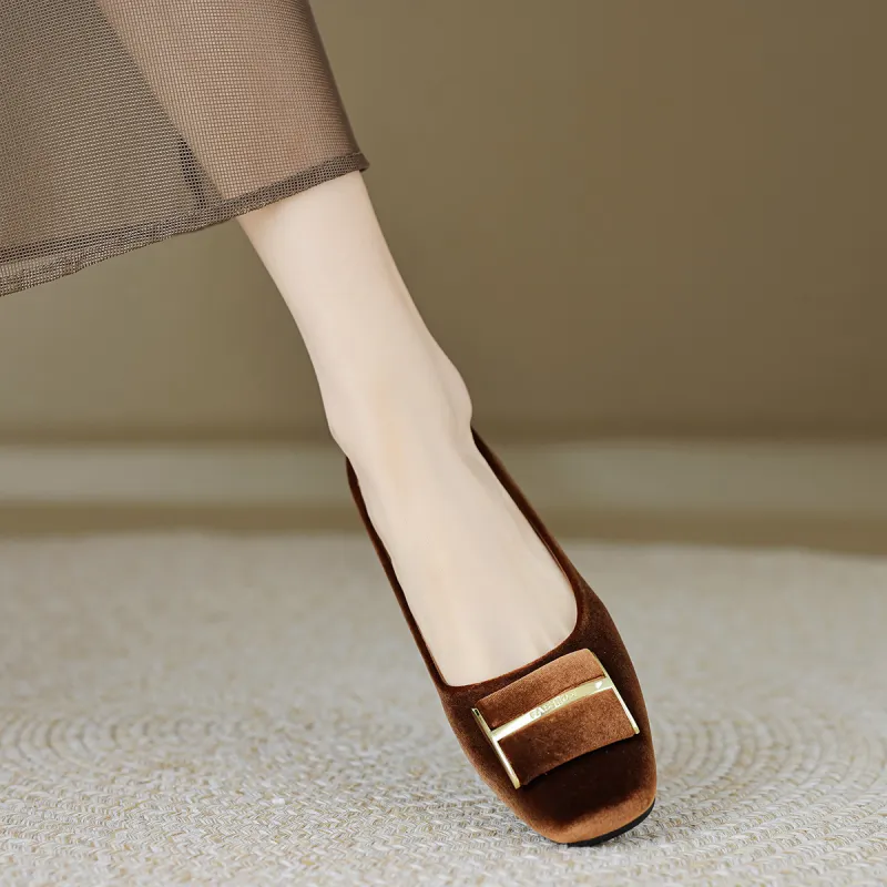 【dme】 Casual Single Shoes 2cm Women's Brown-4