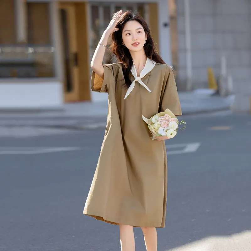 【dme】 Short Sleeved Dress Women's-3