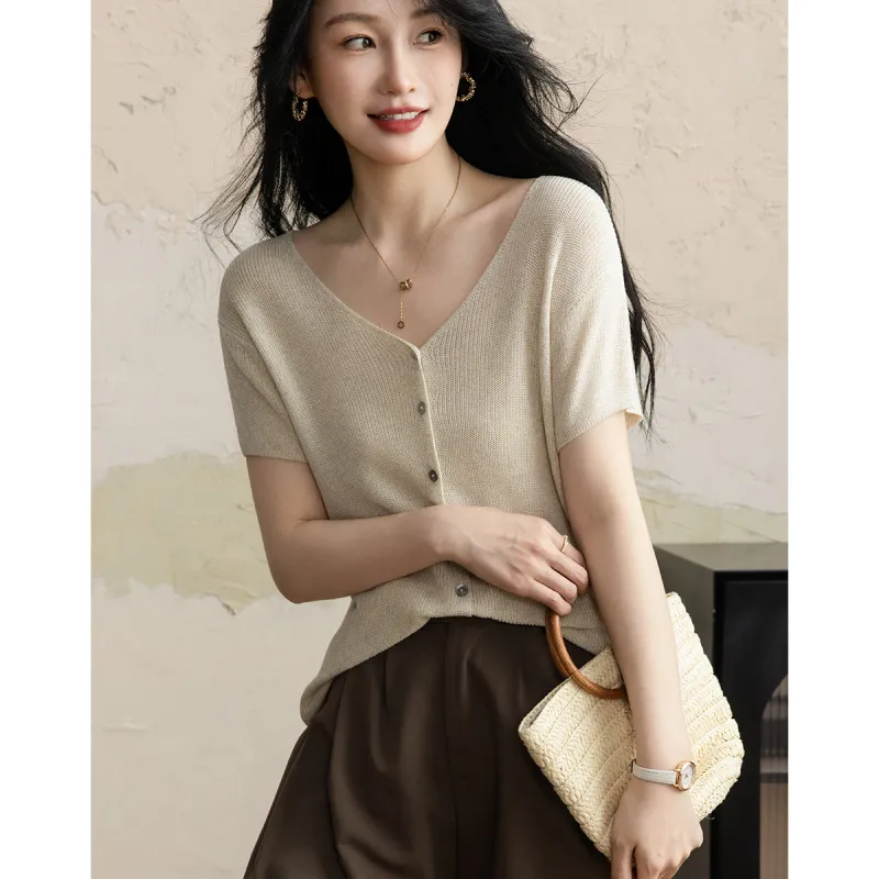 【dme】 Summer Knitwear Women's Linen-2