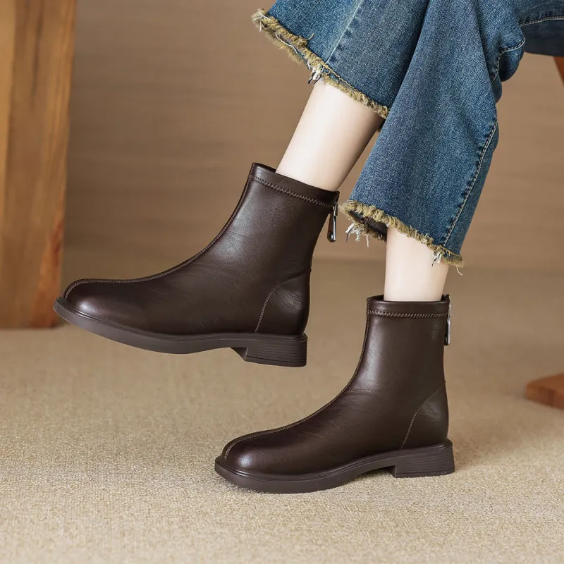 【dme】 Ankle Boots Women's Brown Red-2