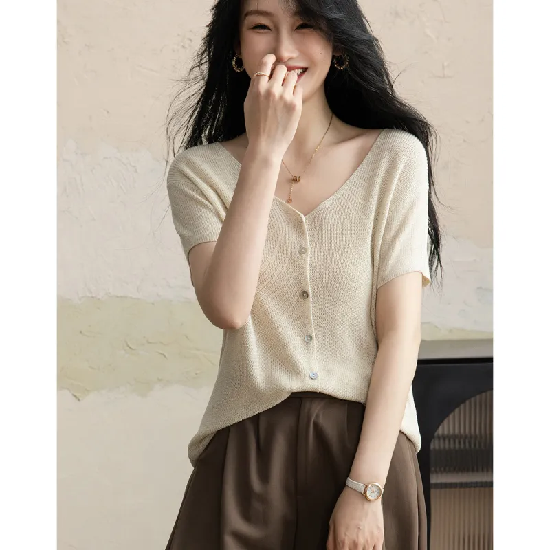 【dme】 Summer Knitwear Women's Linen-3
