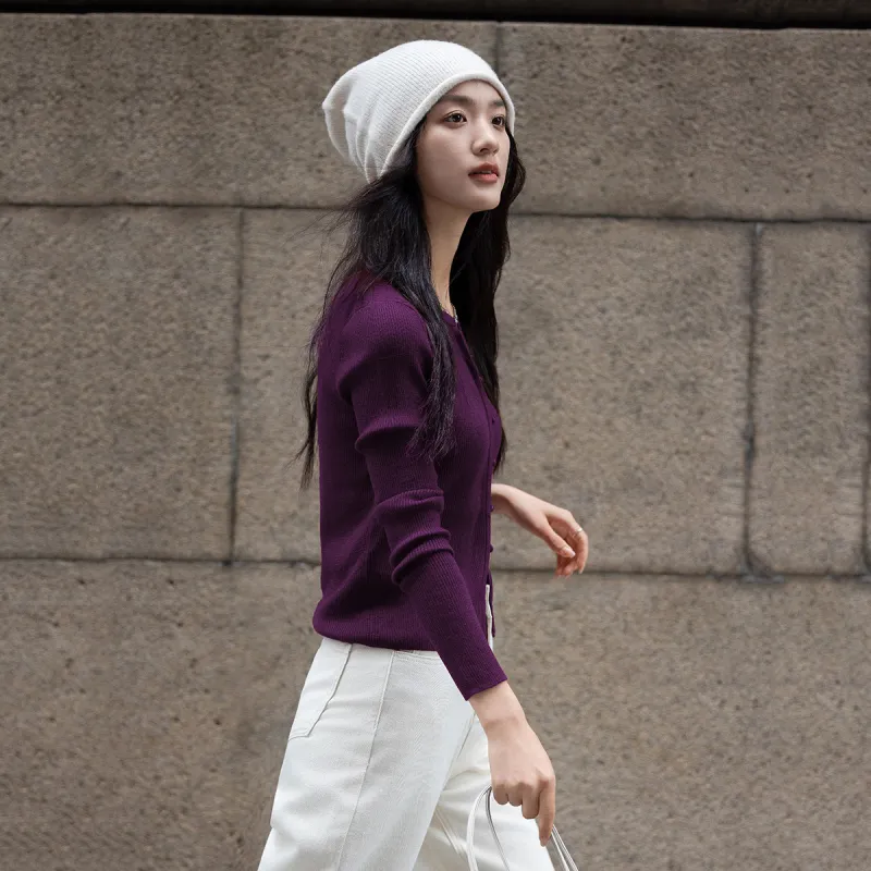 【dme】 Knitwear Women's Dark Purple-2