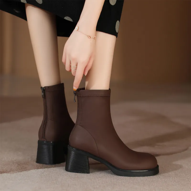 【dme】 Ankle Boots Women's Brown-4