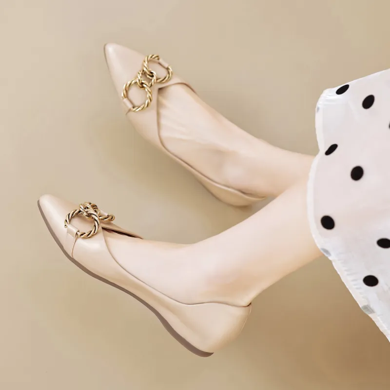 【dme】 Casual Single Shoes Women's Gold-4