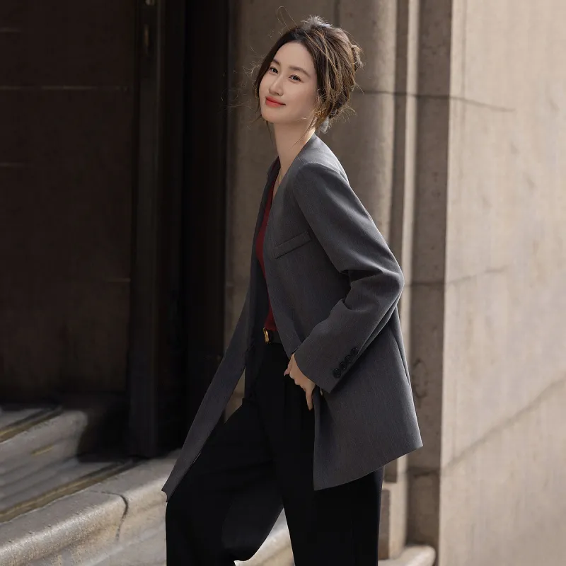 【dme】 Business Suit Women's Dark Gray-4