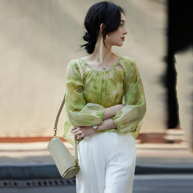 【dme】 Shirt Women's Apple Green-3