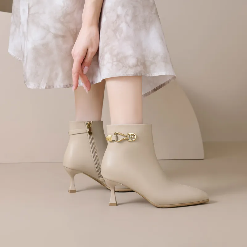 【dme】 Ankle Boots Women's Milk Coffee-3