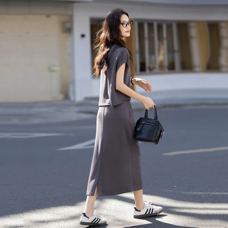 【dme】 Skirt Set Women's Dark Gray-4
