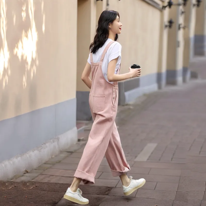 【dme】 Overalls Women's Leather Pink-1