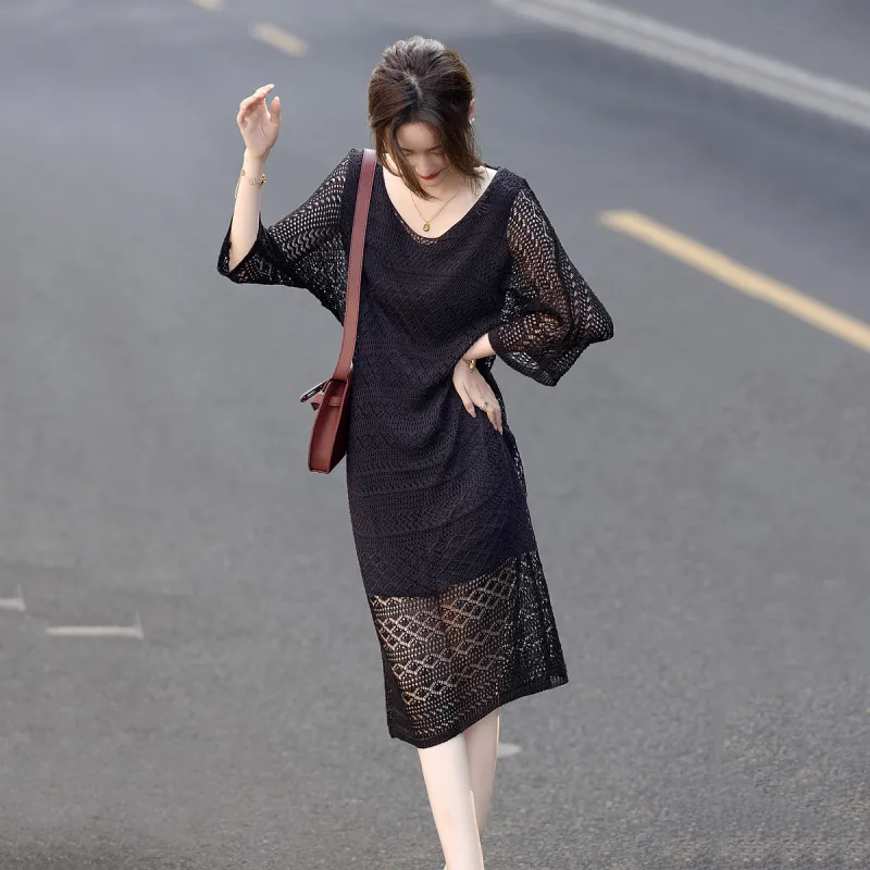 【dme】 Long-Sleeved Dresses Women's Black-4