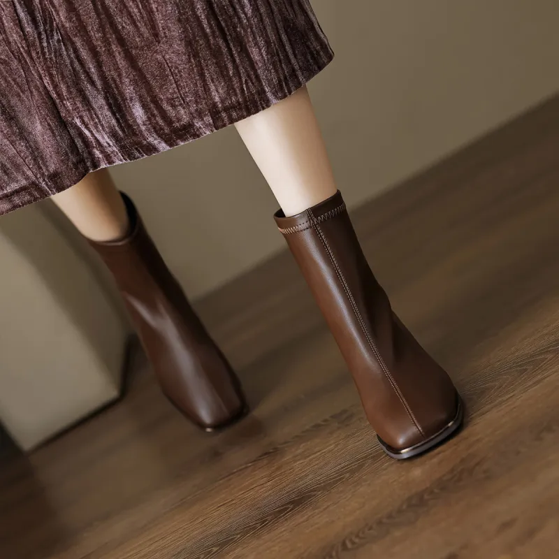 【dme】 Ankle Boots Women's Brown-5