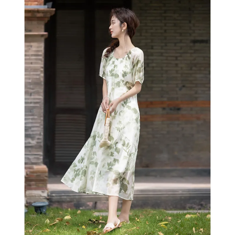【dme】 Short Sleeved Dress Women's-1