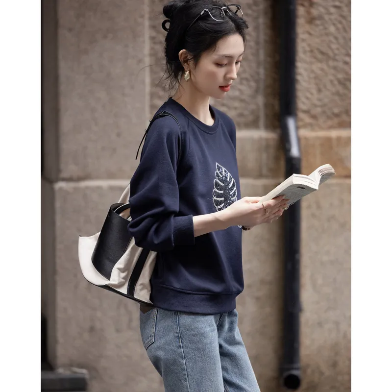 【dme】 Sweatshirt Women's Navy Blue-3