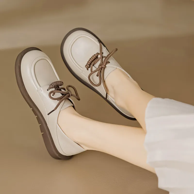 【dme】 Casual Single Shoes 2.5cm Women's Beige-4