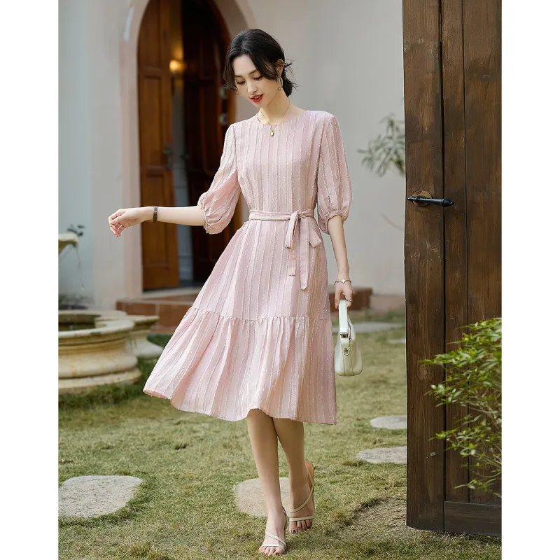 【dme】 Long Sleeved Dress Women's Violet-5