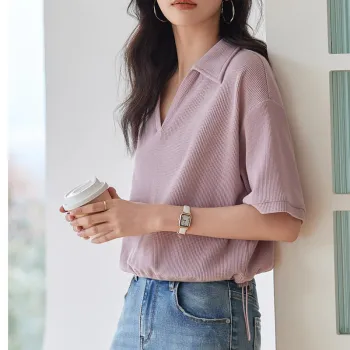 【dme】 Drop Shoulder Sleeve T Shirt Women's