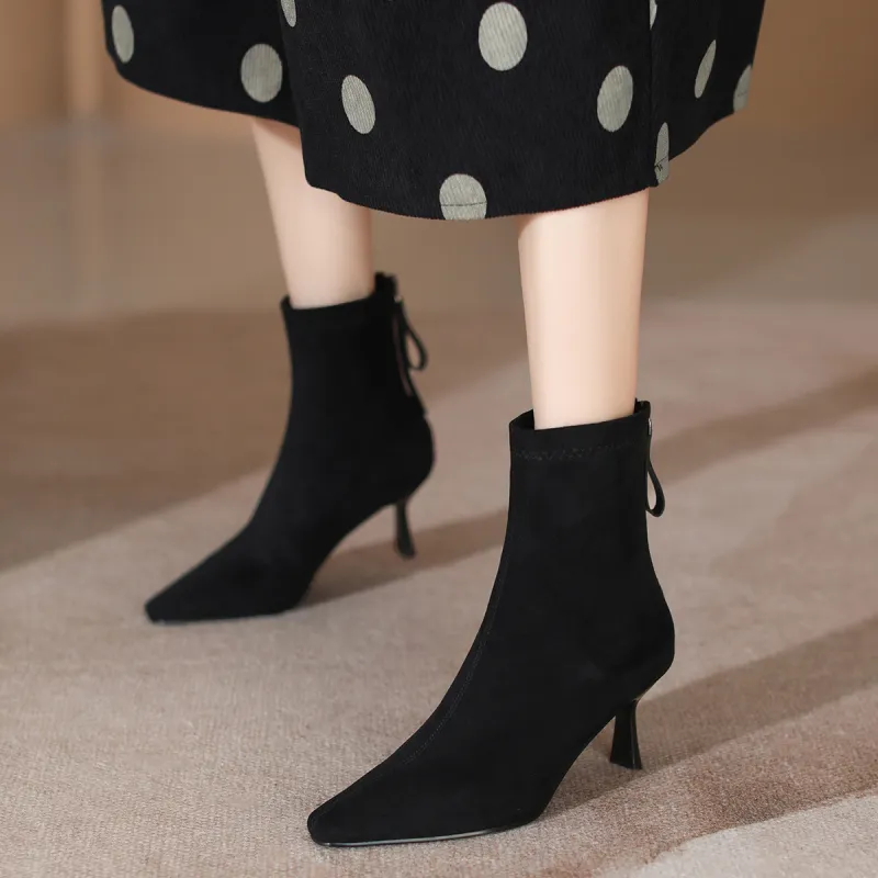 【dme】 Ankle Boots 6.5cm Women's Black-4