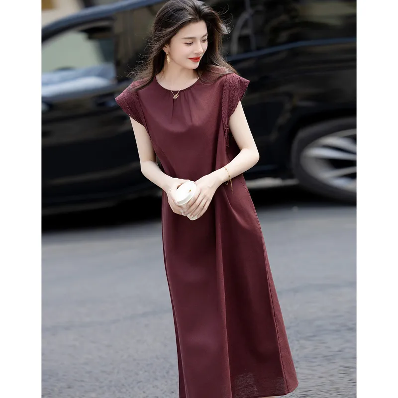 【dme】 Short Sleeved Dress Women's-4