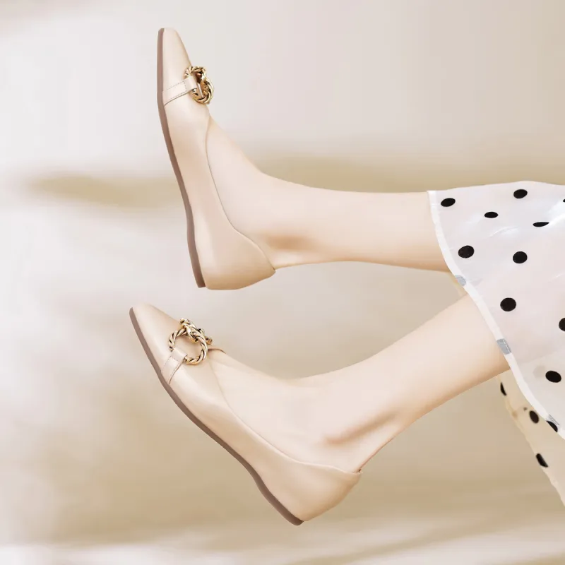 【dme】 Casual Single Shoes Women's Gold-2