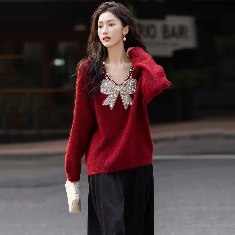 【dme】 Knitwear Women's Mary Red-1