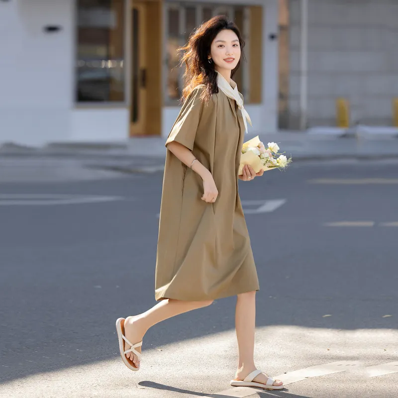 【dme】 Short Sleeved Dress Women's-2