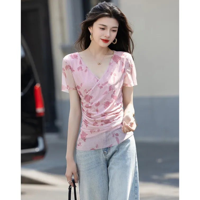 Dme T Shirts Women's Sheer Pink-1