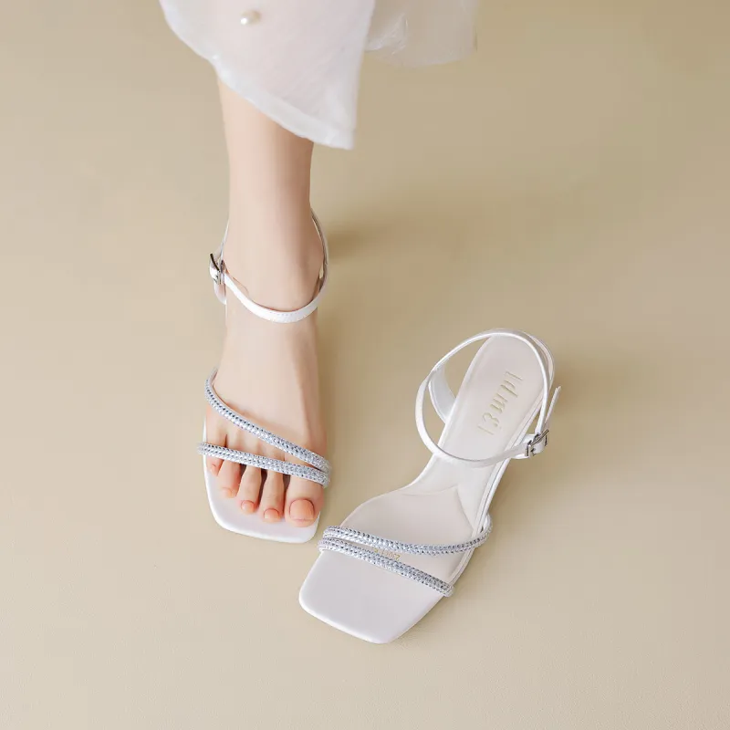 【dme】 Strap Sandals 7.2cm Women's Ecru-3