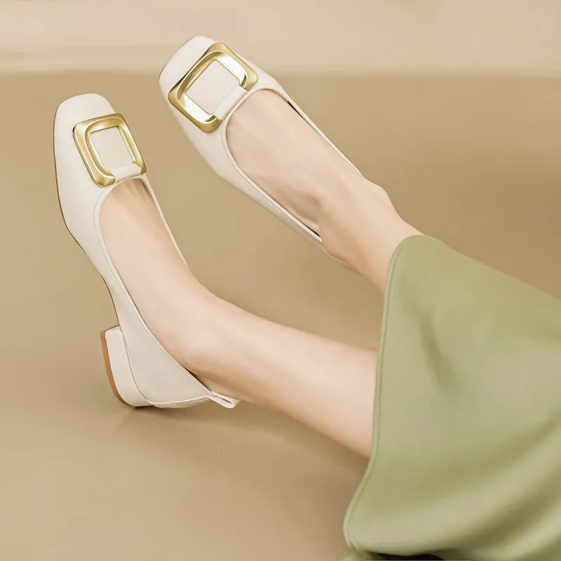 【dme】 Casual Single Shoes 2.5cm Women's Ecru-4