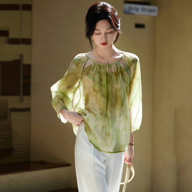 【dme】 Shirt Women's Apple Green-2