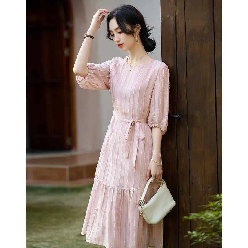 【dme】 Long Sleeved Dress Women's Violet-2