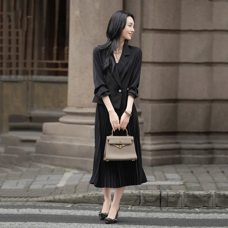 【dme】 Long Sleeved Dresses Women's Black-1