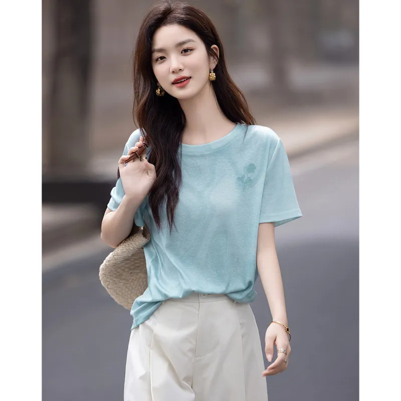Dme T Shirts Women's Sky Blue-2
