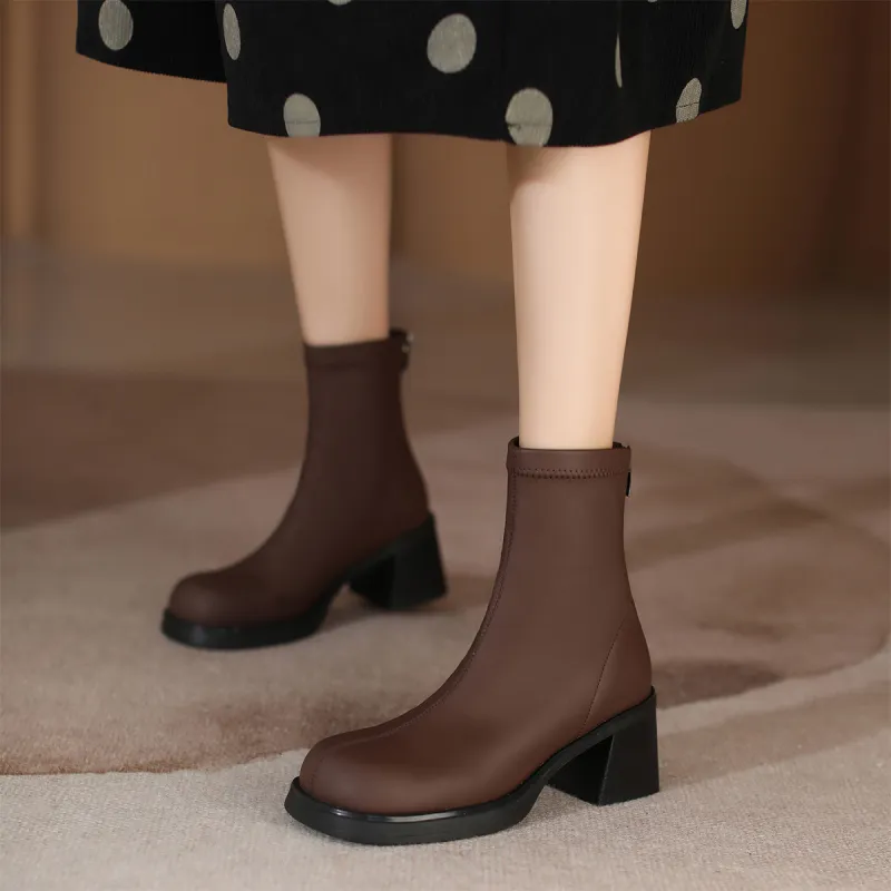 【dme】 Ankle Boots Women's Brown-1