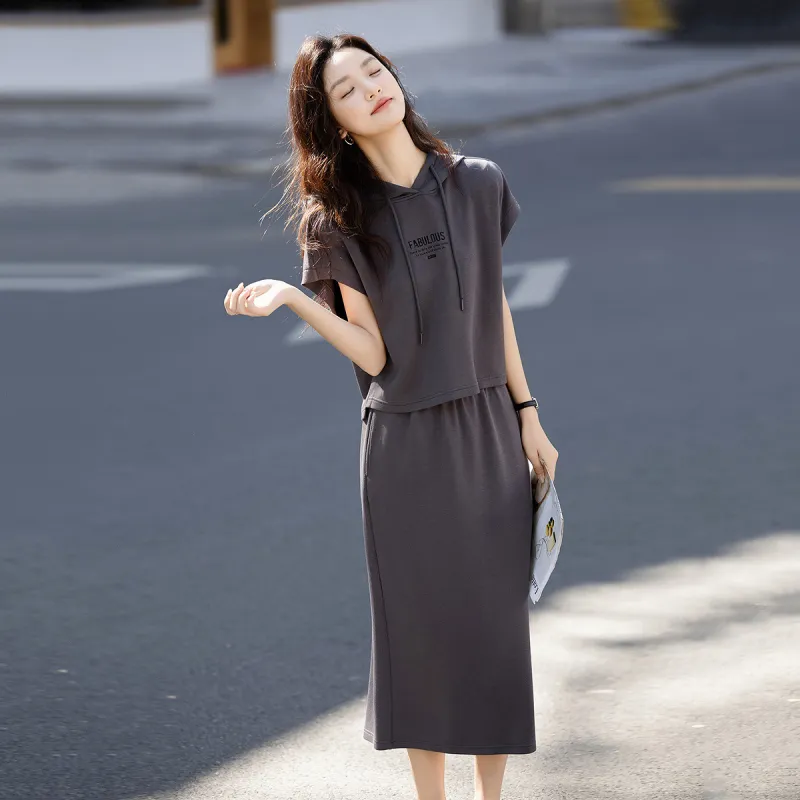 【dme】 Skirt Set Women's Dark Gray-2