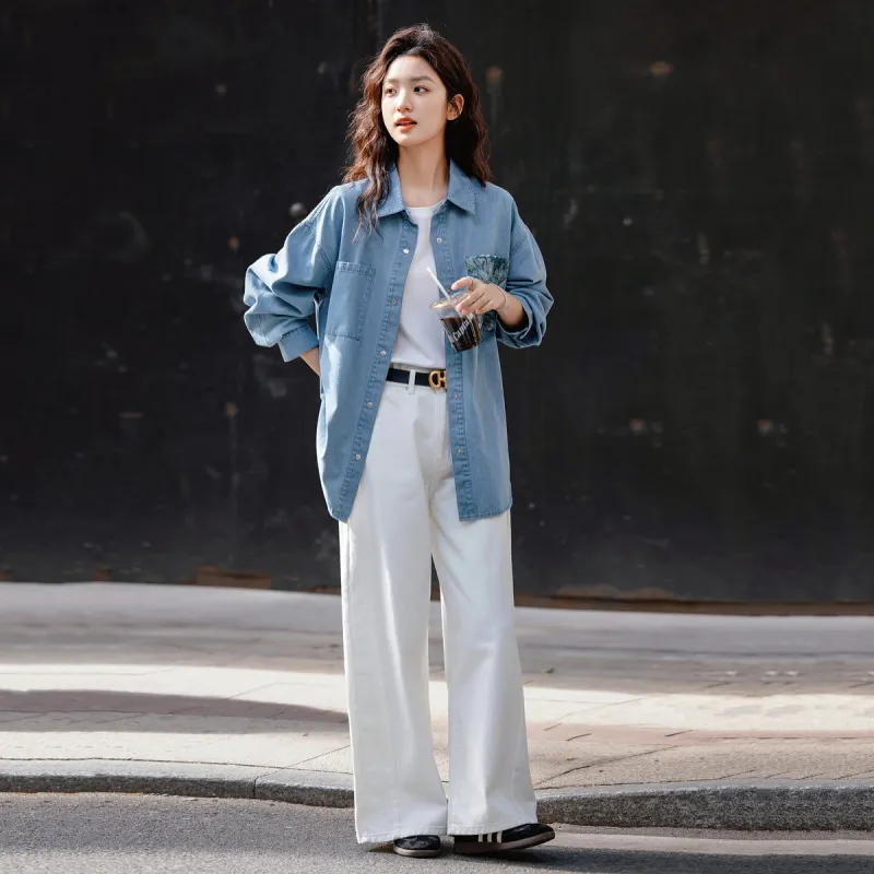 【dme】 Denim Jacket Women's Light Denim Blue-4