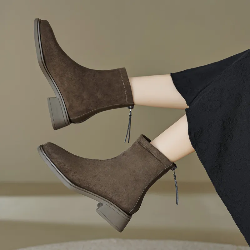 【dme】 Ankle Boots 3.8cm Women's Army Green-2