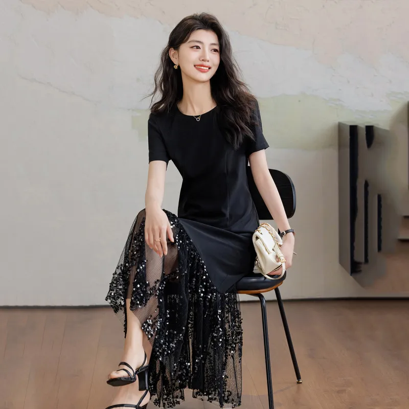 【dme】 Short Sleeved Dress Women's-3
