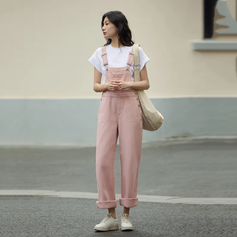 【dme】 Overalls Women's Leather Pink-4