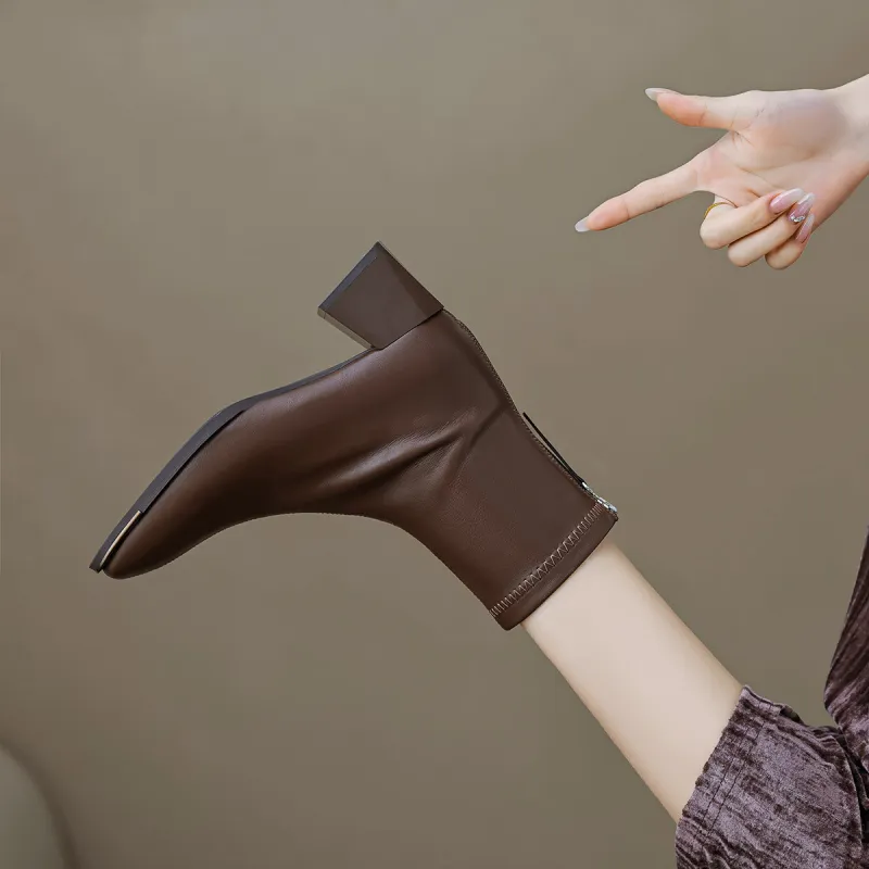 【dme】 Ankle Boots Women's Brown-4